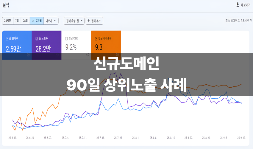 신규도메인 90일 상위노출 사례